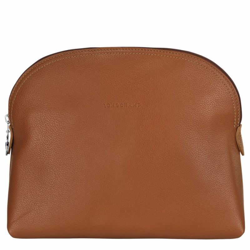 Brown Longchamp Le Foulonne Women's Toiletry Bags